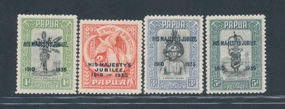 1935 Papua, Stanley Gibbons No. 150/53, Complete Series, MH* - Image 1 of 2