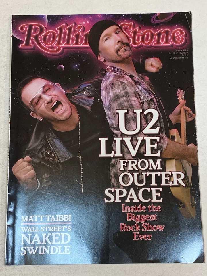 Rolling Stone Magazine Oct 15 2009 U2 Live From Outer Space  Matt Tibbi Swindle - Image 1 of 1