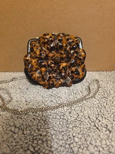 Brighton Rosalie Leopard Print Leopard Print Shoulder Or Clutch Purse Silver... - Picture 1 of 19