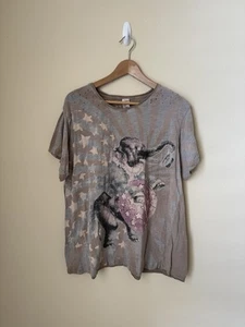 Camiseta Magnolia Pearl Balancing Act Elephant Beige Azul Talla Única - Imagen 1 de 4
