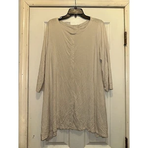 Soft Surroundings Tunic Top Long Sleeve Casual Comfy Beige 1X - Picture 1 of 6