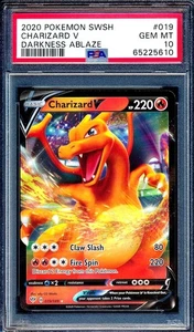 Charizard V 2020 Pokémon SWSH Darkness Ablaze #019 Holo PSA 10 inglés - Imagen 1 de 1