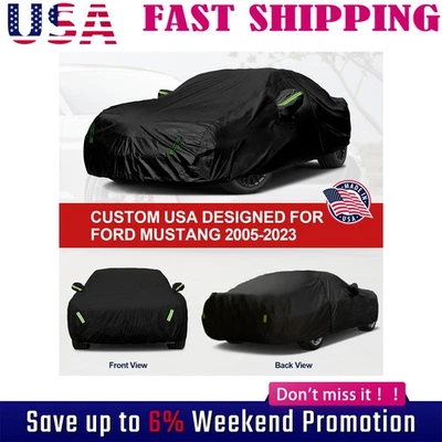 Cubierta de coche exterior impermeable a prueba de polvo UV protección resistente para Ford Mustang Foto 1 de 4