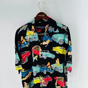 Vintage Five Crown Easy Livin Graphic Hawaiian Button-Up Shirt Multicolor Sz XL - Picture 1 of 9