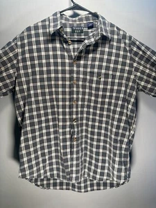 Trader Bay Long Sleeve Plaid Shirt Size Large. Outdoor Wear men’s  Clothing - Picture 1 of 4