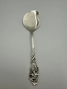 ANTIKER 1895 WITTLING STERLINGSILBER 4-3/8" MARMELADENLÖFFEL 11,3 g Vergissmeinnicht - Bild 1 von 7
