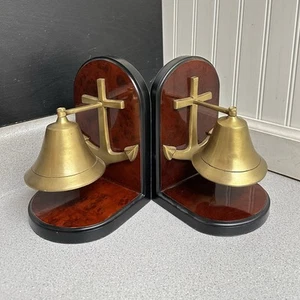 VTG Wildwood Accents #290677 Solid Brass Marine Nautical MCM Pair Bookends EUC - Picture 1 of 17