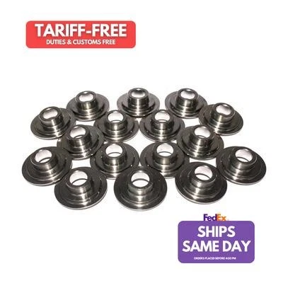 Comp Cams 720-16, Set of 16 Natural Titanium Titanium Valve Spring Retainers - 1 - Image 1 of 4