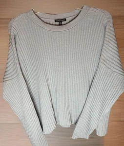 Suéter Eileen Fisher M 50” Alrededor L 21” Azul Pálido Algodón Cachemira Gran Tamaño Lux - Imagen 1 de 7