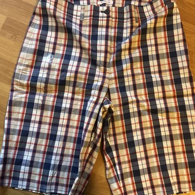 NWT Anne Klein Sports Stretch Plaid Shorts Women Size 12 - Image 1 of 4