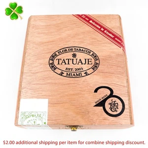 Tatuaje 8-9-8 Empty Wood Cigar Box 7.5" x 7" x 2" - Picture 1 of 12