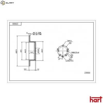 2x BRAKE DISC 228 880 FOR TOYOTA 7A-FE 1.8L 1ZZ-FE 1.8L 4A-FE 1.6L 2C-T 2.0L - Image 1 of 4