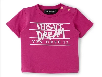 Camiseta Versace Baby Pink Dream Logo Foto 1 de 4