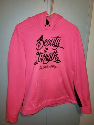Beauty In Strength Sport-Wick Iron Empire Company Pullover Hoodie XXL NEON Pink - Image 1 of 4