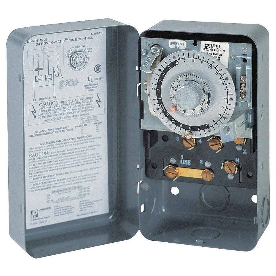 PARAGON 8041-20 DefrostControlTimer,1NO/2NC,120-240VAC 12Z388 - Image 1 of 1