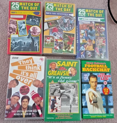 25 Years of Match of The Day Parts 1 to 3 & 3 other football videos VHS Foto 1 de 2