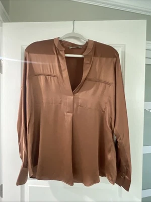 Vince Women's Long Sleeve Silk Blouse - Image 1 of 4