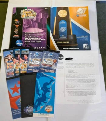 Lot NCAA Final 4 Ticket Stubs, Programs & Letter '02, '03, '06, '08, '09 & '10 - Image 1 of 4