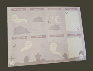 Spooky Box Club Ghost Weekly Planner - Picture 1 of 3