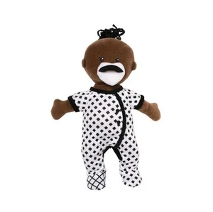 Manhattan Toy Wee Baby Stella braun 12 Zoll erste weiche Babypuppe schwarze Haare Schnuller - Bild 1 von 4