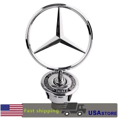 For.Mercedes-Benz.Front.Hood.Star`Emblem.C230.C280.CLK320.E300.E320.E500.S430 - Image 1 of 4