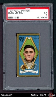 1911 T205 Boss Schmidt Tigers PSA 5 - EX - Image 1 of 2