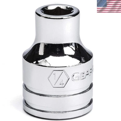 Durable 3/8" Drive 6 Point Socket - Polished Finish, Prevents Fastener Rounding - Image 1 of 2