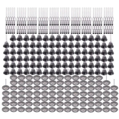 Paquete de 300 cepillos de alambre de acero inoxidable para herramientas rotativas - pulido y limpieza Foto 1 de 4