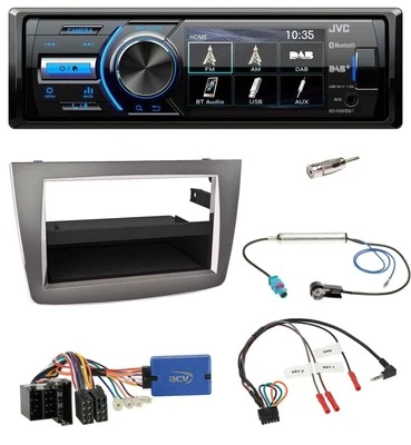 JVC Bluetooth Lenkrad USB DAB Autoradio für Alfa Romeo Mito 955 13-18 ISO silber - Bild 1 von 4