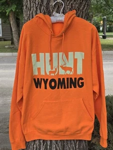 Hunt Wyoming Size XL ORANGE Hoodie - Picture 1 of 4