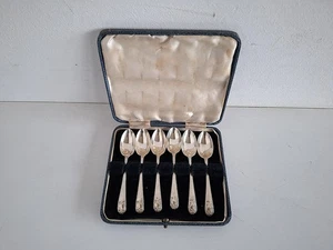 6 kl. Löffel London 925 Sterling Silber im Originalkasten von 1912 - Bild 1 von 5