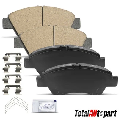 4x Pastilhas de freio de cerâmica com ferragens para Honda Fit 2009-2020 CR-Z 2011-2015 dianteiro - Imagem 1 de 4