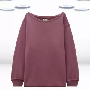 Maglione donna Ex Hush manica lunga relaxed bordo grezzo marrone cioccolato (difetto) - Foto 1 di 6