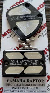 YAMAHA RAPTOR 350, 660, 700 ALUMINUM THROTTLE & BRAKE MASTER CYLINDER COVERS - Foto 1 di 1