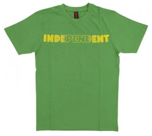 INDEPENDENT TRUCK CO' Skateboard T Shirt - Moire Bar Cross/ SMALL - Mint Green - Picture 1 of 2