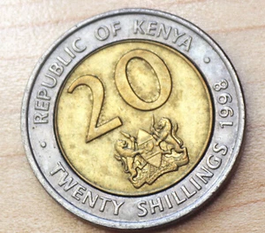 1998 Kenya 20 Shillings Bimetallic - Picture 1 of 2