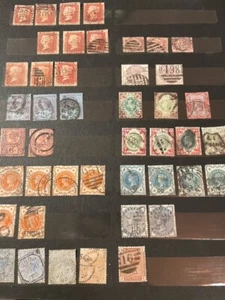 Briefmarken Sammlung 12 Seiten England Victoria inkl. 10 Penny Red Commonwealth - Imagen 1 de 17