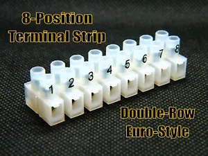 8-POSITION TERMINAL STRIP, EURO-STYLE, BLOCKMASTER PA08HDS/08P, HIGH-QUALITY 👀 - Picture 1 of 12