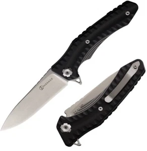 Maxace Zealot 2.0 Folding Knife 3.88" Bohler K110 Steel Blade Black G10 Handle - Picture 1 of 3