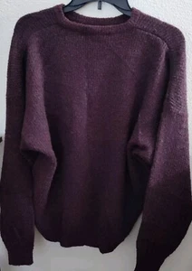 le collezioni structure Sweater XL Wool/lambswool Blend Burgandy Black ID #11909 - Picture 1 of 8