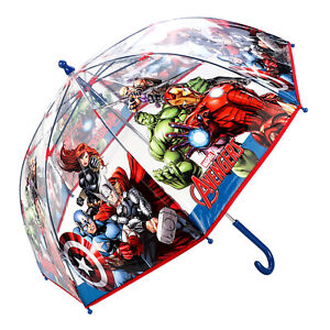 Kids Licensed Dome Umbrella for Childrens Boys Girls Brolly with Safety Opening