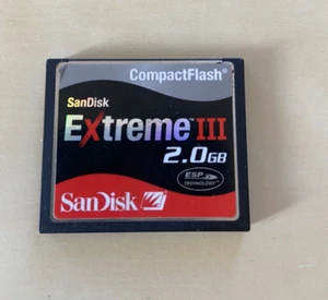 SanDisk Extreme III 2.0GB CompactFlash card - ESP TECHNOLOGY - Picture 1 of 1