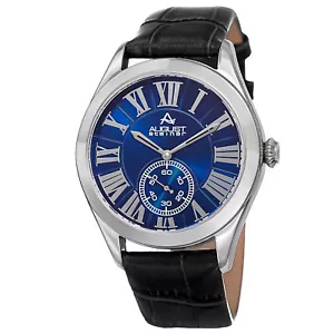 Men's August Steiner AS8203SSBU Small Seconds Quartz Genuine Leather Strap Watch - Picture 1 of 4