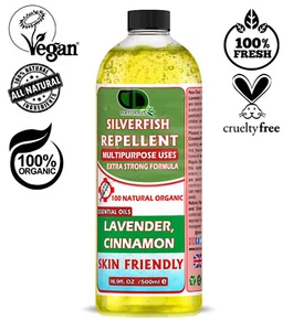 DD SILVERFISH REPELLENT with Lavender & Cinnamon Essential Oil EXTRA STRONG UK - Picture 1 of 27