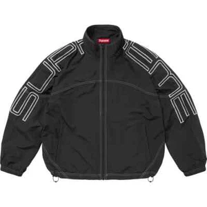 Supreme Spellout Embroidered Track Jacket Black - Picture 1 of 3