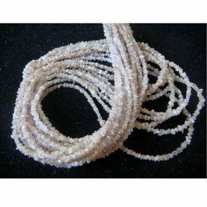Diamants bruts roses naturels Diamants bruts Perles 2mm Collier 20inc avec... - Bild 1 von 3