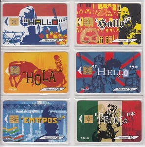 JUEGO DE 6 TARJETAS TELEFÓNICAS / TELECARTE.. PAQUETE FRANCIA PAÍSES EUROPA TEMA USADO/CHIP - Imagen 1 de 1