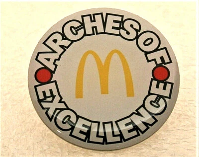 McDonald's Restaurants Arches of Excellence Fast Food Employee Pin NOS New 2019 - Image 1 of 4