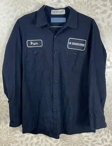Cintas Men’s XL “Bryan” Adrian Steel Logo Patch Button Up Long Sleeve Work Shirt - Picture 1 of 8