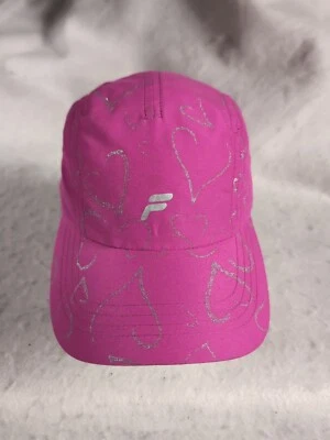 Fila Pink Women's Adjustable Baseball Hat Hearts Glitter Foto 1 de 4